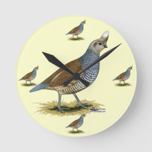 Scaled Quail Runde Wanduhr