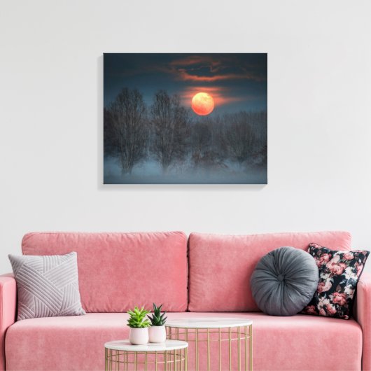 Scalenghe in Piemont, Italien Leinwanddruck (Insitu (Wohnzimmer))