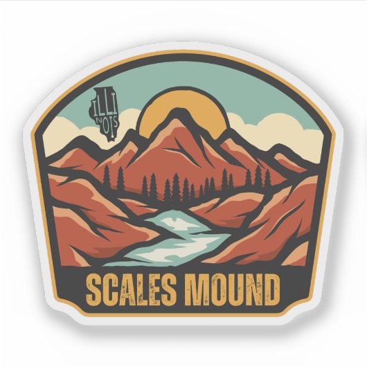 Scales Mound, Illinois Aufkleber (Vorderseite)