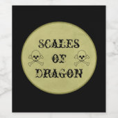 Scales of Dragon Halloween Pop Weinetikett (Einzelnes Label)