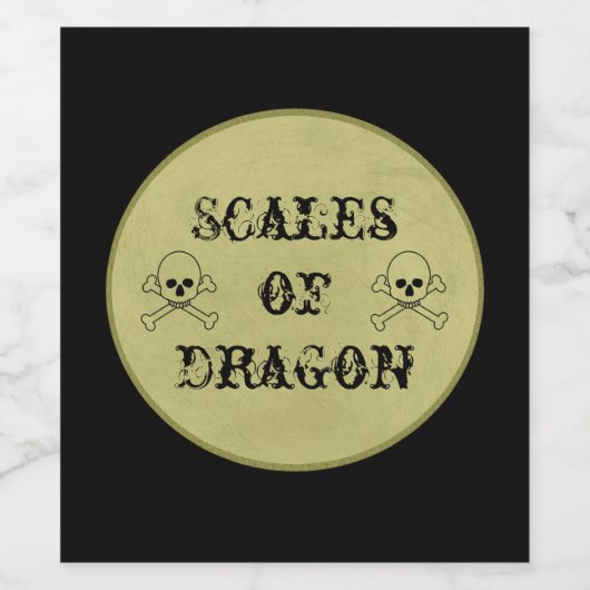 Scales of Dragon Halloween Pop Weinetikett (Einzelnes Label)