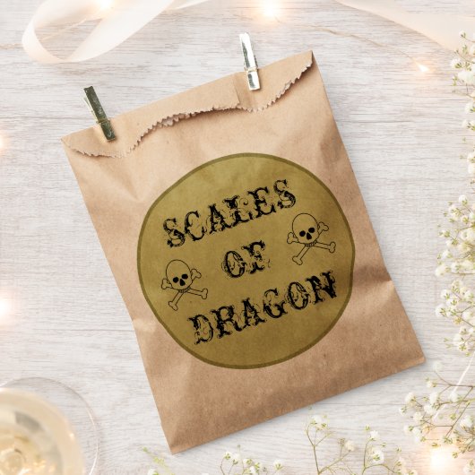 Scales of Dragon Witch's Potion Label Geschenktütchen (Ausgeschnitten)
