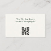 Scales of Justice Emerald Green Legal QR Code Visitenkarte (Rückseite)