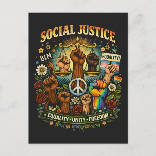 Scales of Justice Postkarte (Vorderseite)