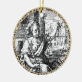 Scales of Justice Sepia Keramikornament (Links)