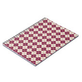 Scales Pattern Gold Burgundy Glitzer Notizblock (Linke Seite)