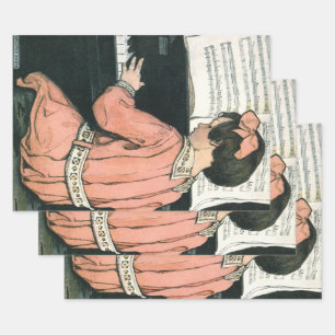 Scales von Jessie Willcox Smith, Piano Music Girl Geschenkpapier Set