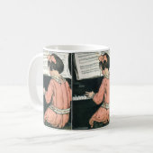 Scales von Jessie Willcox Smith, Piano Music Girl Kaffeetasse (Vorderseite Links)