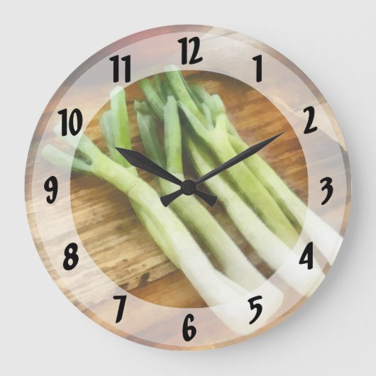 Scallions Große Wanduhr (Vorderseite)
