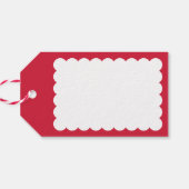 SCALLOP EDGE moderne minimale niedlich festliche R Geschenkanhänger (Rückseite Horizontal)