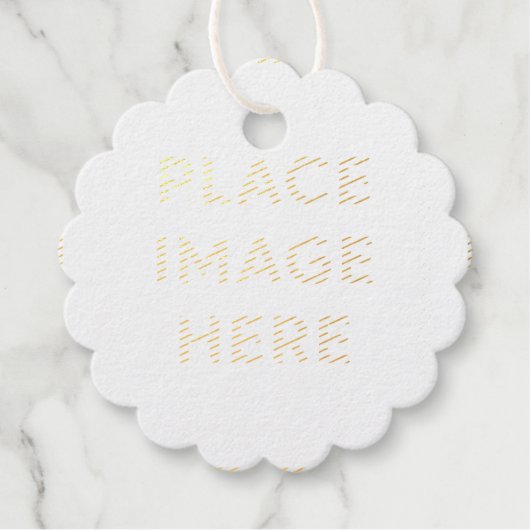 Scallop Foil Favor Tags (Vorderseite)