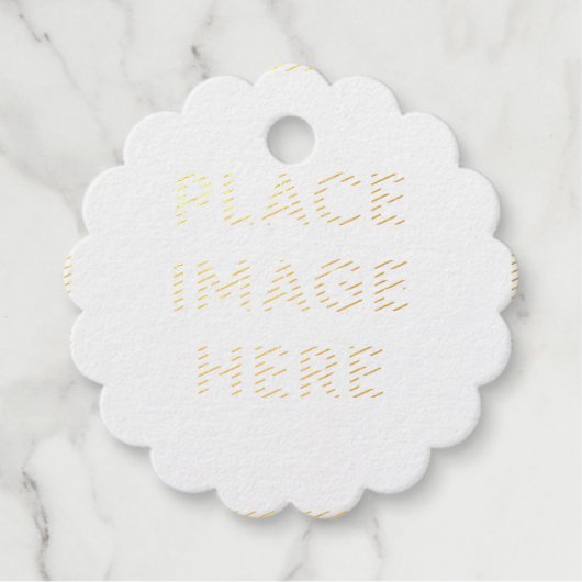 Scallop Foil Favor Tags (Vorderseite)