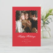 Scallop Foto Feiertagskarte (Stehend Vorderseite)