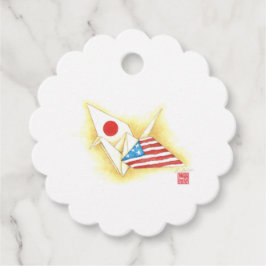 Scallop Fvor Tags ~ Japan-USA Freundschaft Geschenkanhänger