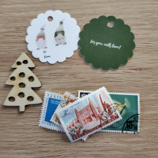 Scallop Gnome-Geschenkmarke Geschenkanhänger