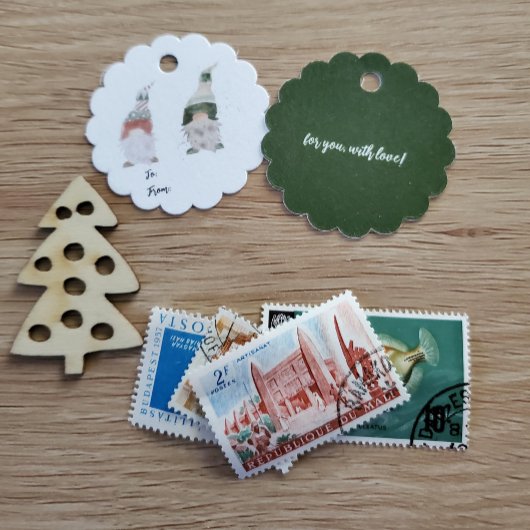 Scallop Gnome-Geschenkmarke Geschenkanhänger