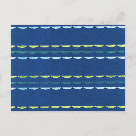 Scallop japanisches Holzschnitt Textil Postkarte