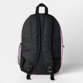 Scallop Japanisches Rosa Bedruckter Rucksack (Rückseite)