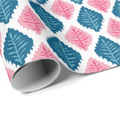 Scallop Leaf Diamond in Pink and Aqua Geschenkpapier (Rolleneckpunkt)