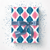 Scallop Leaf Diamond in Pink and Aqua Geschenkpapier