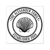 Scallop Muschel #3 Seashore Familienname Datum Est Permastempel (Design)