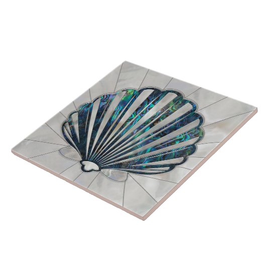 Scallop-Muschel - Abalone und Pearl Fliese (Seite)