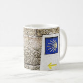 Scallop Muschel Arrow Camino de santiago Kaffee Ta Kaffeetasse (VorderseiteRechts)