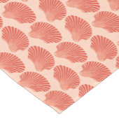 Scallop Muschel Blockdruck, Weißkornorange Kurzer Tischläufer (Ecke)