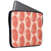 Scallop Muschel Blockdruck, Weißkornorange Laptopschutzhülle (Vorne Rechts)