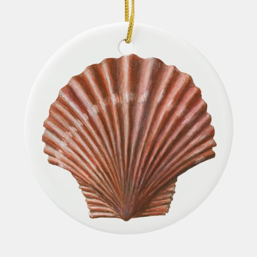 Scallop-Muschel Keramik Ornament (Vorne)