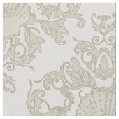 Scallop Muschel Leaf Scroll Damask Ocean Beach Sho Stoff (Nahaufnahme)