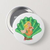 Scallop Muschel Mermaid Button (Vorne & Hinten)