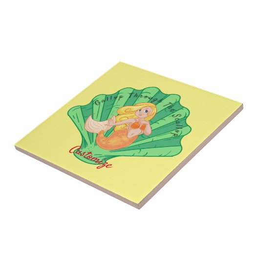 Scallop Muschel Mermaid Thunder_Cove  Fliese (Seite)