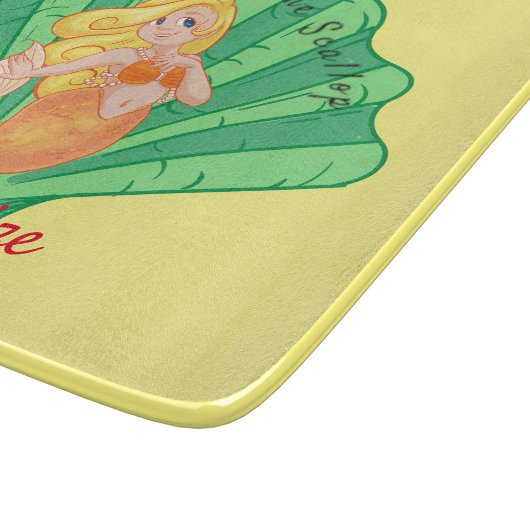 Scallop Muschel Mermaid Thunder_Cove   Schneidebrett (Ecke)