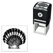 Scallop Muschel Vintag Illustration Permastempel (Beispiel)