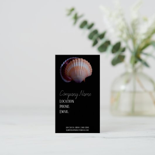 Scallop-Muschel Visitenkarte (Stehend Vorderseite)
