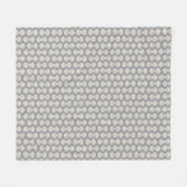 Scallop-Muscheln Muster auf der grauen Fleece-Deck Fleecedecke (Vorderseite (Horizontal))