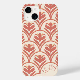 Scallop Muster Terracotta Ivory iPhone Case