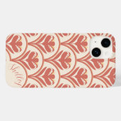 Scallop Muster Terracotta Ivory iPhone Case (Rückseite (Horizontal))