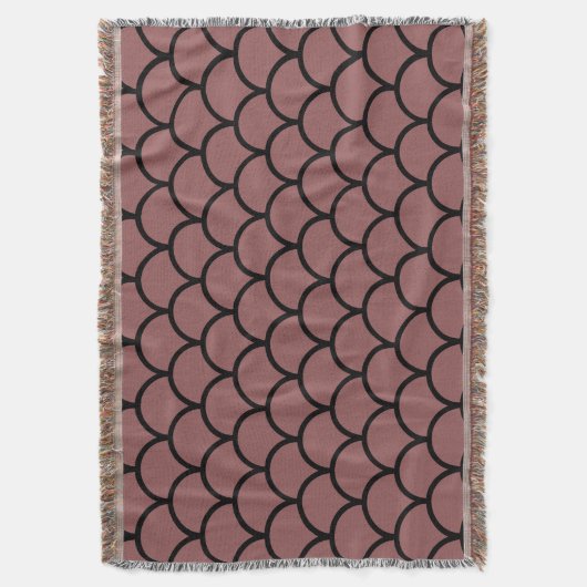 Scallop Pattern Throw Blanket Decke (Vorderseite Vertikal)