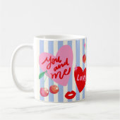 Scallop Photo Frame Hearts Cherries Lips Love Cute Kaffeetasse (Links)
