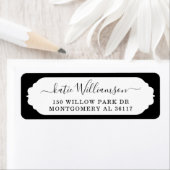 Scallop Rahmen Personalisierte Kalligrafie Schwarz (Insitu)