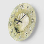 Scallop Sea Muschel Art Clock Große Wanduhr (Winkel)