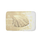 Scallop Seashell auf Sand Badematte (Vorderseite)