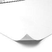 Scallop Seashell Minimalist Black and White Poster (Ecke)