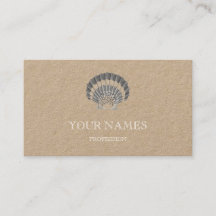 SCALLOP SEASHELL SEE- UND OZEAN-GESCHÄFTSKARTE