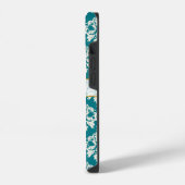 Scallop Seashell Summer Ocean Damask Beach Pattern iPhone Hülle (Linke Seite)