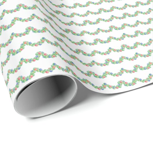 Scallop Shell Garlands Wrapping Paper Geschenkpapier (Rolleneckpunkt)
