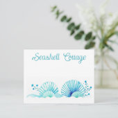 Scallop Shells and Flowers Postkarte (Stehend Vorderseite)