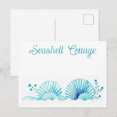 Scallop Shells and Flowers Postkarte (Vorne/Hinten)